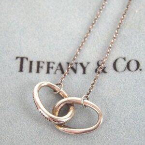 Authentic TIFFANY&CO. Peretti Double Loop Necklace Silver 925 [Used]